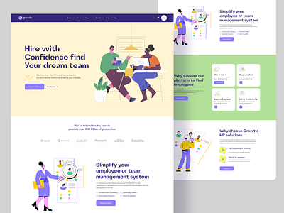 Hr Management SaaS Landing Pages branding design design inspiration hr hr management minimal minimalist saas saas landing pages typogaphy ui uidesign