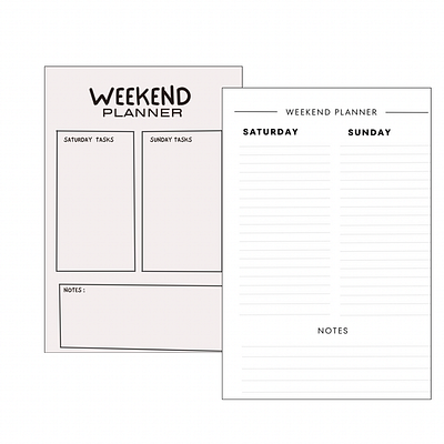 weekend planner canva cite cute easy to use planner weekend