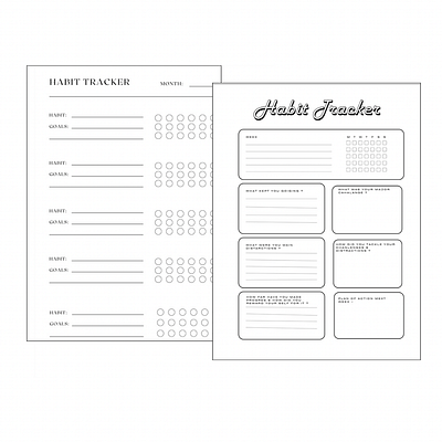 Get you habits on track ! canva easy to use habbit tracker template