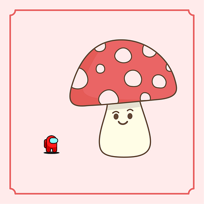 Suspicious Mushroom among us cool mushroom mushroom illustration mushroom logo mushroom vector mushroom with among us simple mushroom sus mushroom suspicious mushroom