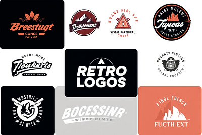 50 Retro Modern Logos Vol.2 branding graphic design illustration logo vector