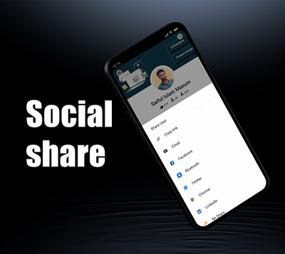 Social Share Android screen UI design android screen ui design mobile uiux social share ui ui design android