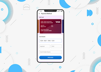 Credit Card Payment Method credit card mobile app payment method ui ux vector