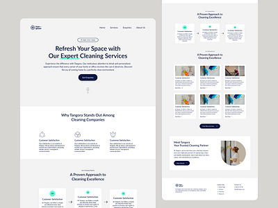 Tangora – Cleaning Company Website Ui Design australia cleaningcompany clientproject professionalui ui ux webdesign