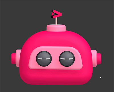 "Meet Lazybot" 3d 3d art 3d design blender character concept art digital art interactive mech motion graphics spline spline design spline tool visual design