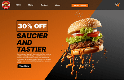 Burger Landing Page beginner burger design fast food food landing page restaurant ui