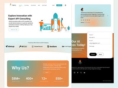 Emre Agency - Landing Page api consulting business services clean consulting conversion optimization corporate design data insights landing page design minimalist modern professional uiux design user friendly web design