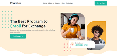 Education and Online Course Banner