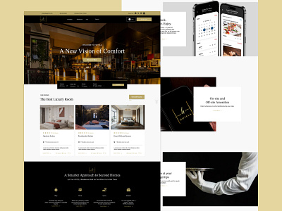 Hotela - Landing page amenities booking boutique hotel hospitality hotel landing page luxury minimalist modern design packages parallax scrolling reservation resort spa tourism travel uiux design user experience user interface web design