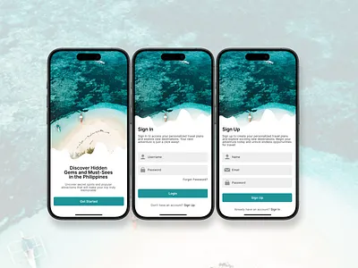 Travel UI App figma app signin travel app ui