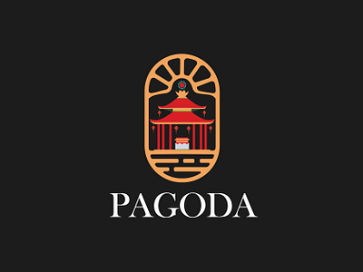 PAGODA LOGO branding logo logo design pagoda