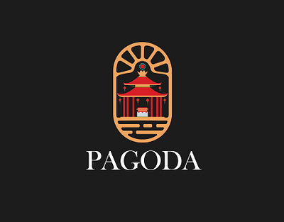 PAGODA LOGO branding logo logo design pagoda