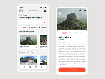 Travel Mobile App Ui Design | MoraUXPlore 2.0 appdesign cleanui designathon mobileapp morauxplore srilanka travelapp ui ux