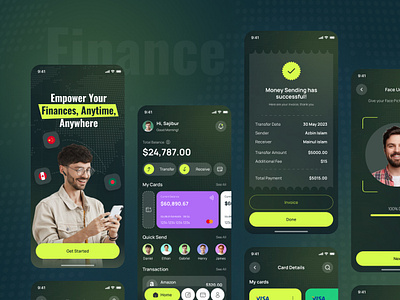 Finance Banking App UI app arobix balance banking banking app card case study defi finance finance app invest md azbin islam money onboarding online banking saving ui ux wallet web