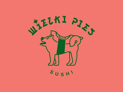 Wielki Pies bar branding graphic design logo restaurant sushi vegan