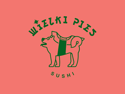 Wielki Pies logo bar branding graphic design logo restaurant sushi vegan