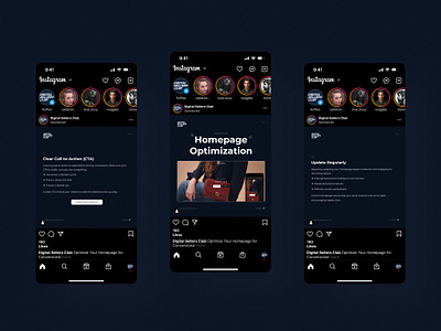 Social Media Post Dark Mode Web Design UI UX agency daily dailyui dailyuichallange dark mode design ecommerce framer hero section home page instagram optimization post product design responsive design shopify social media tips ui ui ux