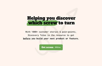 Discovery Tales – LP design concept design landing page lp product idea