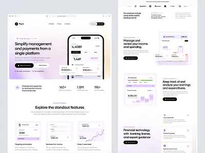 payix. Fintech Landing Page 💸 finance fintech fintech platform fintech saas fintech startup landing page online banking saas web web design website
