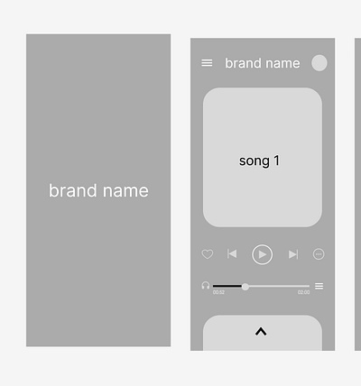 My first music player design with wireframes music music player music player design player playist uiux