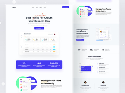 SAAS Subscription Landing Page analytic b2b business design hero hero section homepage landing page product saas saas landing page saas website sales subscription ui ux web design webflow webflow design website