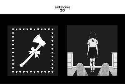 sad stories 2d art book book illustrarion carton comics dark art design illustration