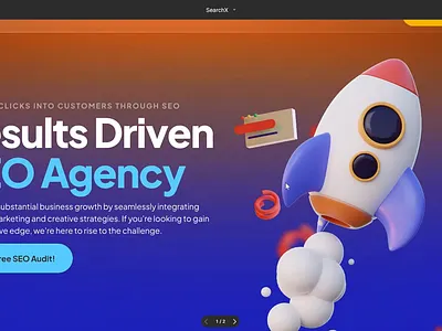 Xcelerate - SEO Agency landing page design in Figma 3d 3d icon creative figma free free figma template freebie landing page seo seo landing page seo website template ui ui ux ux website website design