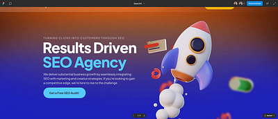 Xcelerate - SEO Agency landing page design in Figma 3d 3d icon creative figma free free figma template freebie landing page seo seo landing page seo website template ui ui ux ux website website design