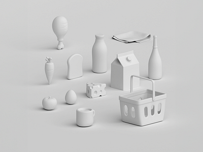 Minimalist Beauty: Early 3D Icons for Pincode 3d art 3dmodel blender blender3d blender3dart design illustration ui ux