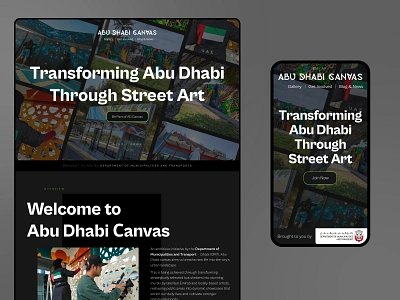 Abu Dhabi Canvas Website 🎨🚌 art artists branding community creativity design digital graphic design logo minimal murals showcase streetart typography ui urban visual webdesign