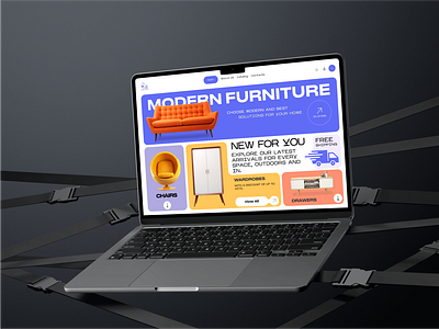 Modern Furniture Store UI branding graphic design logo shop store ui