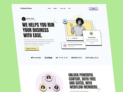 CollaboriView User Interface design designertrends designinspiration dribble landingpage landingpagedesign ui uidesign uidesigner uitrends uiux uiuxdesigner ux uxd uxdesign uxlandingpage