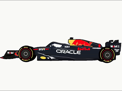 Redbull F1 Car graphic design illustrationart motion graphics