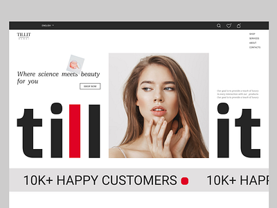 Cosmetics E-Shop beauty website bold typography clean design corporate website design cosmetics website create e commerce desktop e commerce e shop light theme online shop ui uiux user friendly design web design webdesigner near me website design website redesign