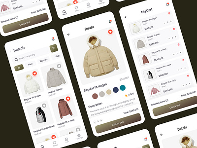 Outfitory App User Interface appdesigntrends appui appuidesign appuiux appuserinterface branding design designinspiration designtrends dribble ecommerceapp ecommerceappdesign landingpage ui uidesign uiux uiuxdesigner