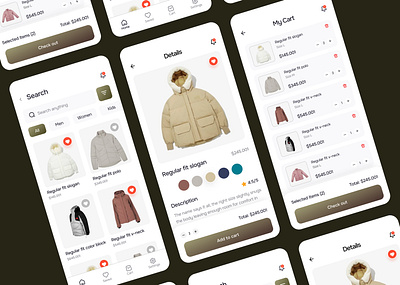 Outfitory App User Interface appdesigntrends appui appuidesign appuiux appuserinterface branding design designinspiration designtrends dribble ecommerceapp ecommerceappdesign landingpage ui uidesign uiux uiuxdesigner