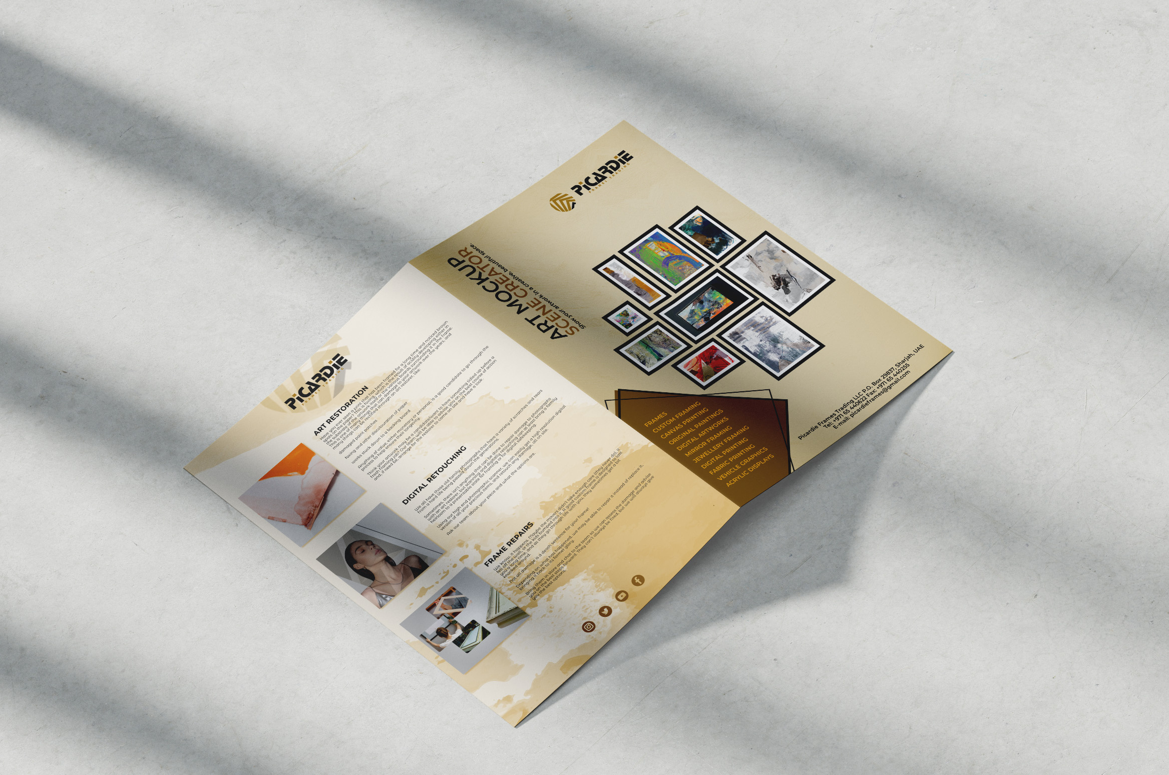 Brousher 3d branding brousher graphic design logo