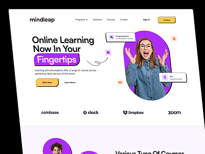 Mindleap Website Design branding design designinspiration dribble graphic design illustration landingpage mindleap onlinelearningwebsite ui uidesign uiux uiuxdesigner ux uxd uxdesign webdesign webdesigner websitedesign websitetrends