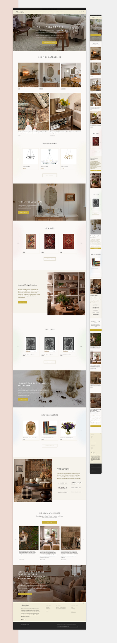 Persiano Gallery - Rugs & furniture Website (+Mobile responsive) beige carpets design furniture mobile mobile responsive rugs ui uiux ux web design webdesign website