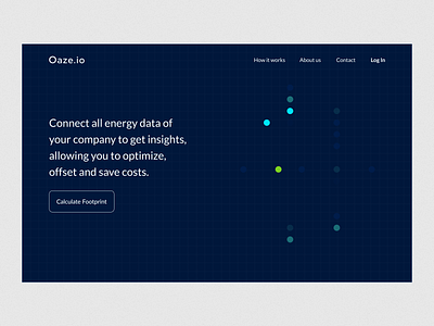 Oaze — Calculate Footprint calculate data design ecology environment footprint header hero info product design section sustainability ui ux