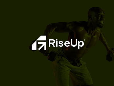 RiseUp brand identity branding design fitness gym logo logo design visual design workout