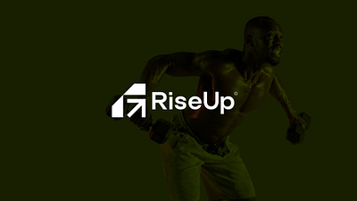 RiseUp brand identity branding design fitness gym logo logo design visual design workout