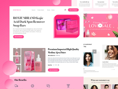 Amazon Product landing page design amazon landing page amazon product beauty soap creative landing page fashion beuty graphic design landing page soap ui