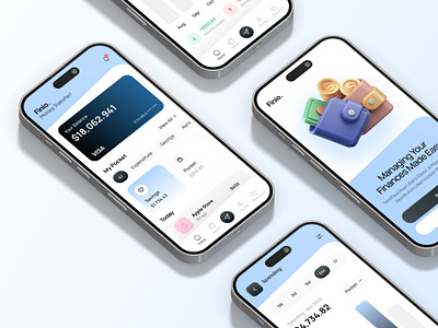 Finio - Bank App User Interface app design app ui ux appdesigntrends bank user interface bankapp bankuidesign branding design designinspiration dribble finio app illustration landingpage ui uidesign uiux uiuxdesigner ux uxd