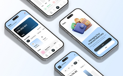 Finio - Bank App User Interface app design app ui ux appdesigntrends bank user interface bankapp bankuidesign branding design designinspiration dribble finio app illustration landingpage ui uidesign uiux uiuxdesigner ux uxd