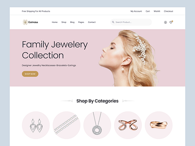 Jewelry Website Design ecommerce website figma design jewelary ecommerce ui jewellry jewelry ecommerce jewelry shop jewelry website design jewerlly ecommerce design jewerlly website landing page online jewelry store oripio ui design website design women jewelry shop woo commerce jewelry shop