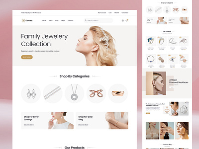 Corvona_Jewelry Website Design design design uiux ecommerce website figma design jewelary ecommerce ui jewelry ecommerce jewelry shop jewelry website design landing page online jewelry store oripio ui design website design women jewelry shop woo commerce jewelry shop