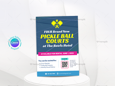 Pickleball Courts Flyer Template In Canva