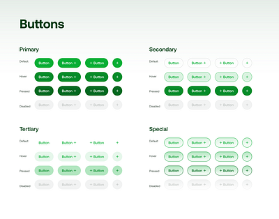 Buttons application buttons components design design system figma landing page minimal saas saas landing page ui uiux website