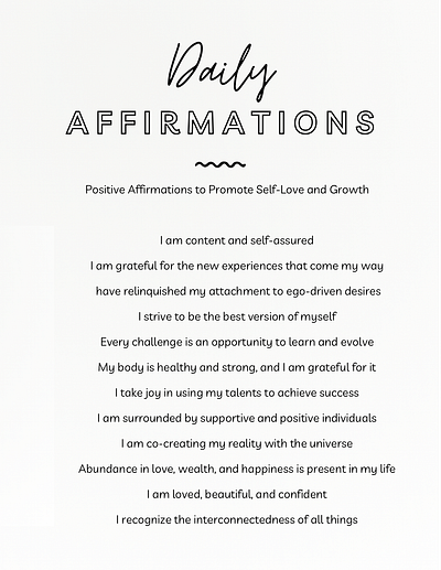 Daily affirmations ❤️ canva poster canvas